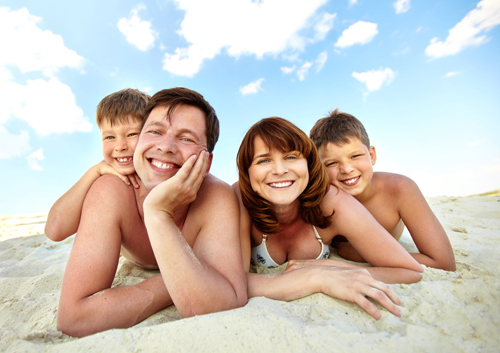 Family resting on the beach - Ocala, FL