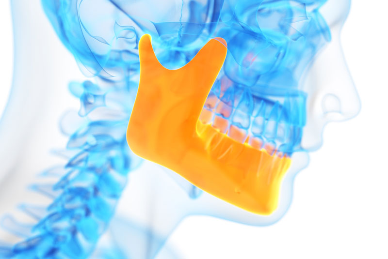 jaw bone pain highlighted on an xray image