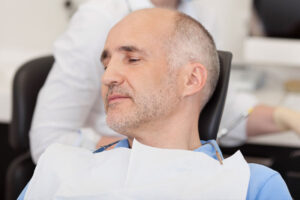 dental patient undergoing IV sedation at dental implants of Ocala.