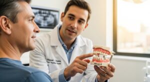 Patient consultation for All-on-4 dental implants in Citrus Hills, FL