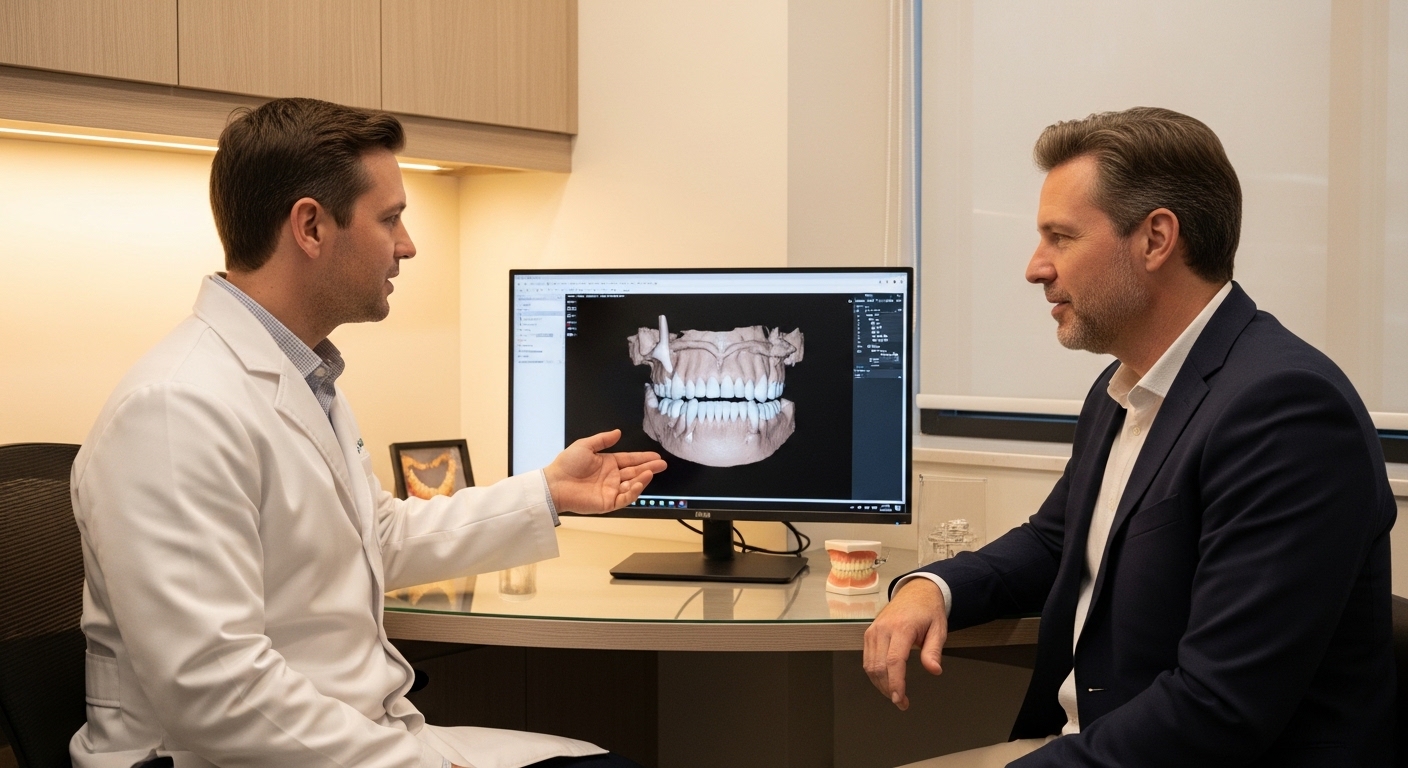 Dental implant consultation in a modern Ocala clinic environment.
