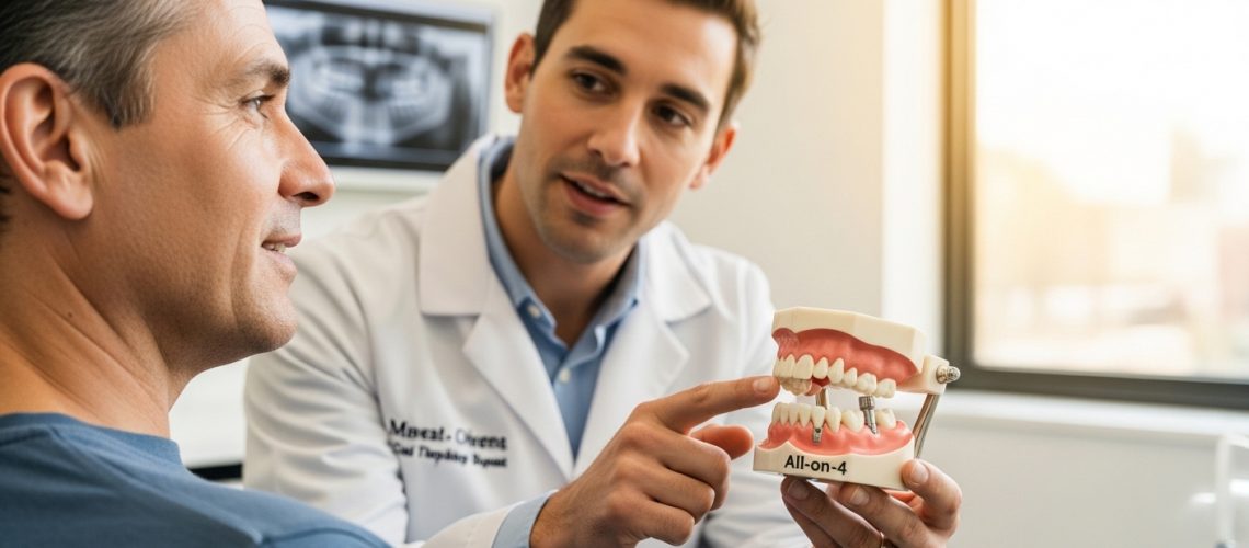 Patient consultation for All-on-4 dental implants in Citrus Hills, FL