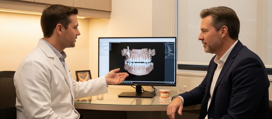 Dental implant consultation in a modern Ocala clinic environment.